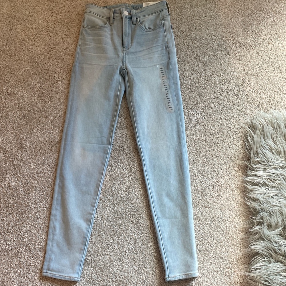 brand new comfy light blue stretchy jeans